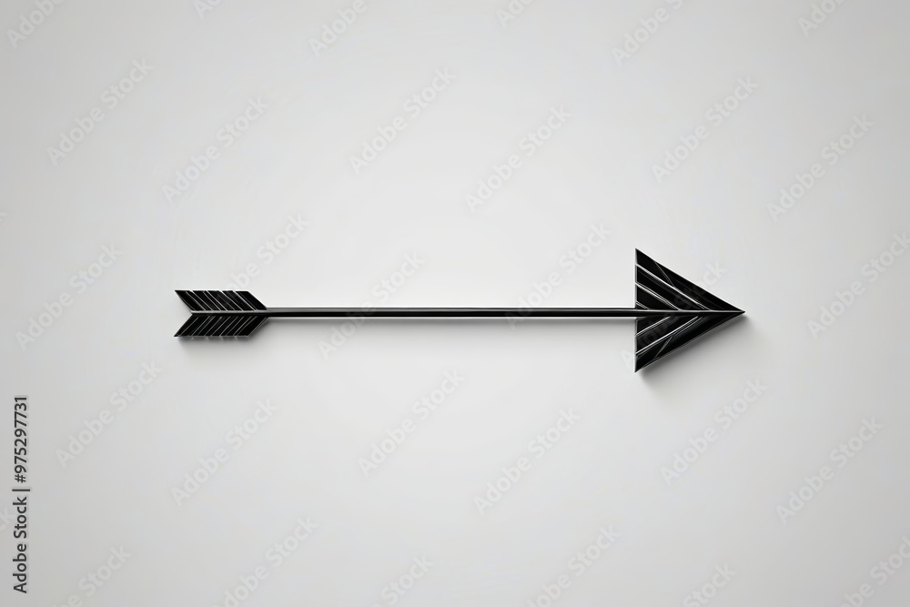 an arrow icon with shadow on a gray background an arrow icon with shadow on a gray background