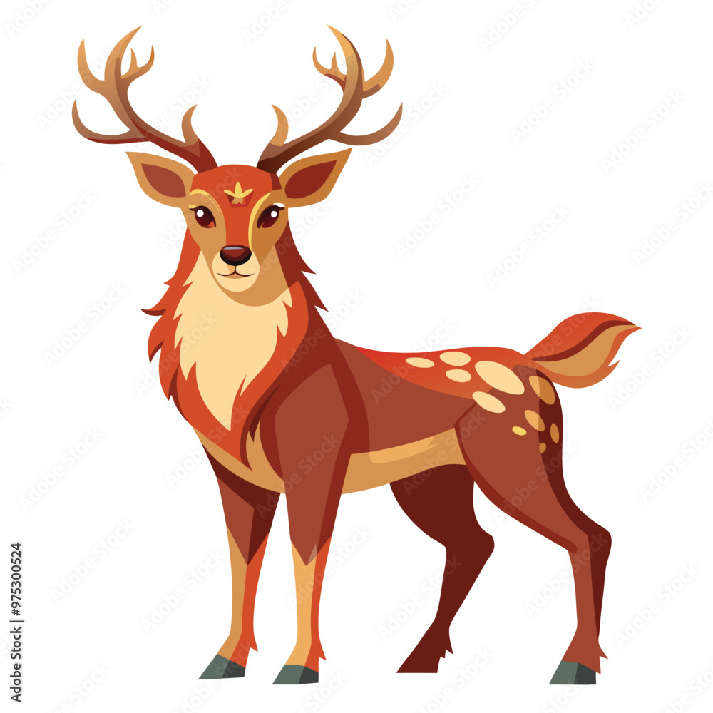 Print Handsome Deer Clipart Vector Art with Detailed Illustrations and Elegant Design for Creative Projects and Graphic Design Use