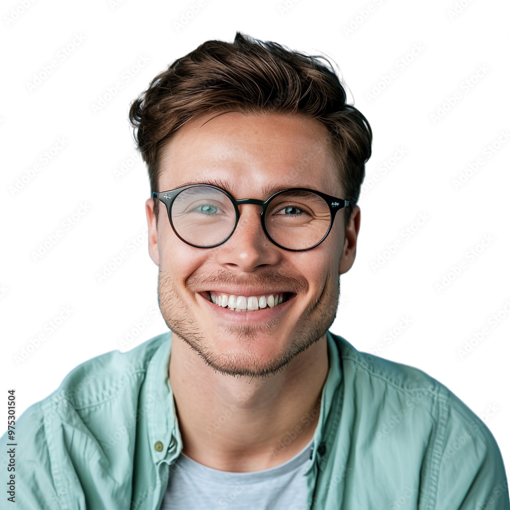 Smiling Man with Glasses Smiling Man with Glasses