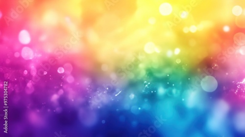 Abstract colorful background with bokeh lights and blurred gradient.