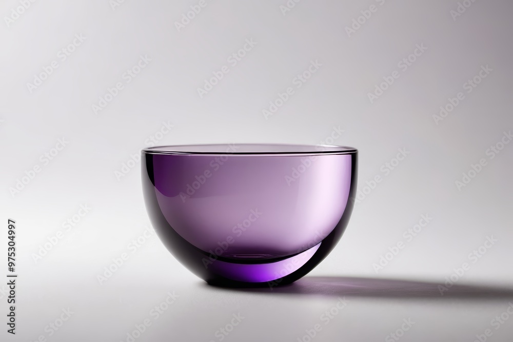 a purple glass cup sitting on a table a purple glass cup sitting on a table