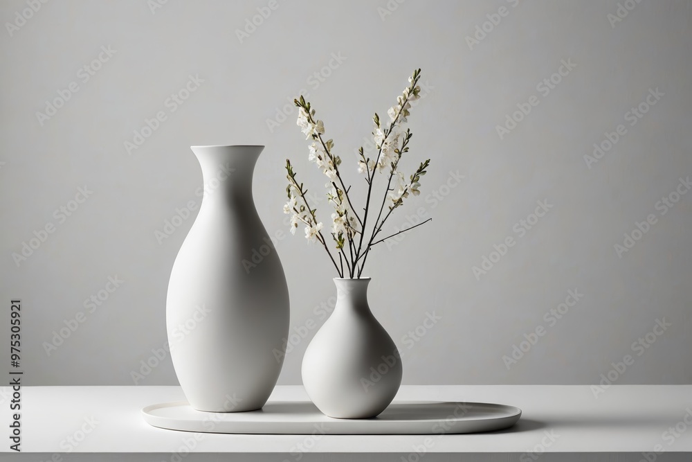 two vases with flowers in them on a table                            