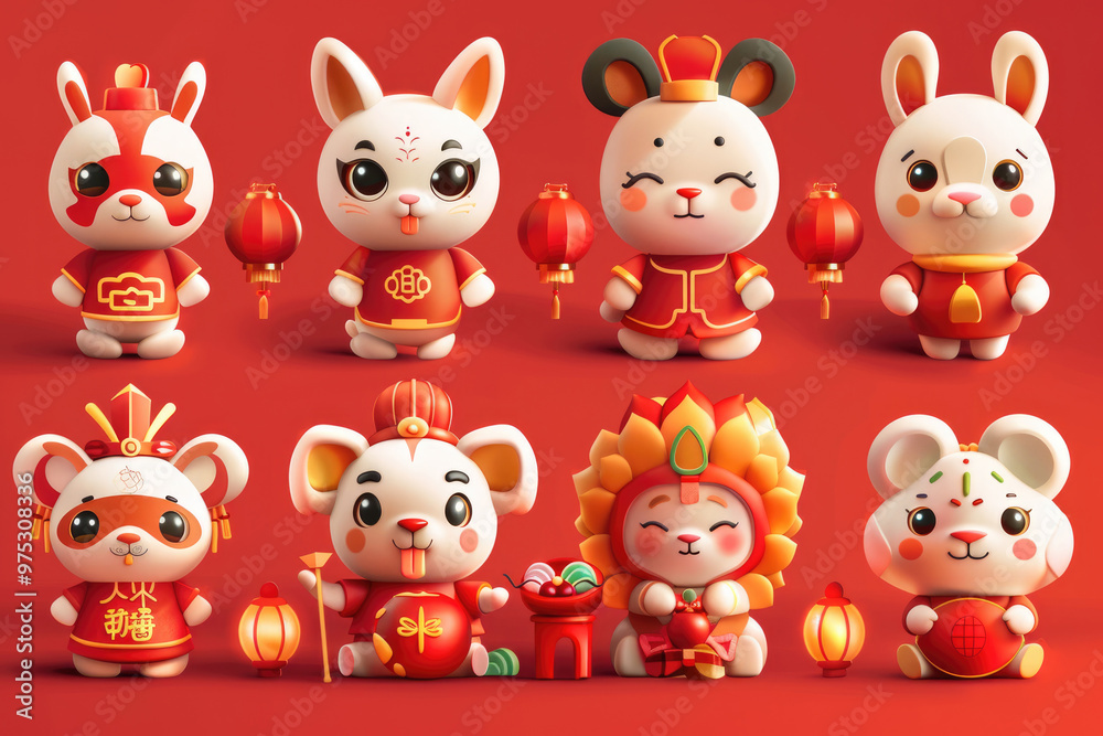 Traditional Chinese Festival: Mid-Autumn Festival, rabbit and moon illustration Traditional Chinese Festival: Mid-Autumn Festival, rabbit and moon illustration