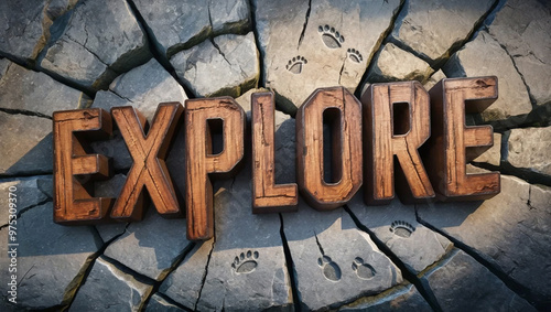 Explore Adventure Typography Design Text art Effect