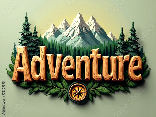Explore Adventure Typography Design Text art Effect
