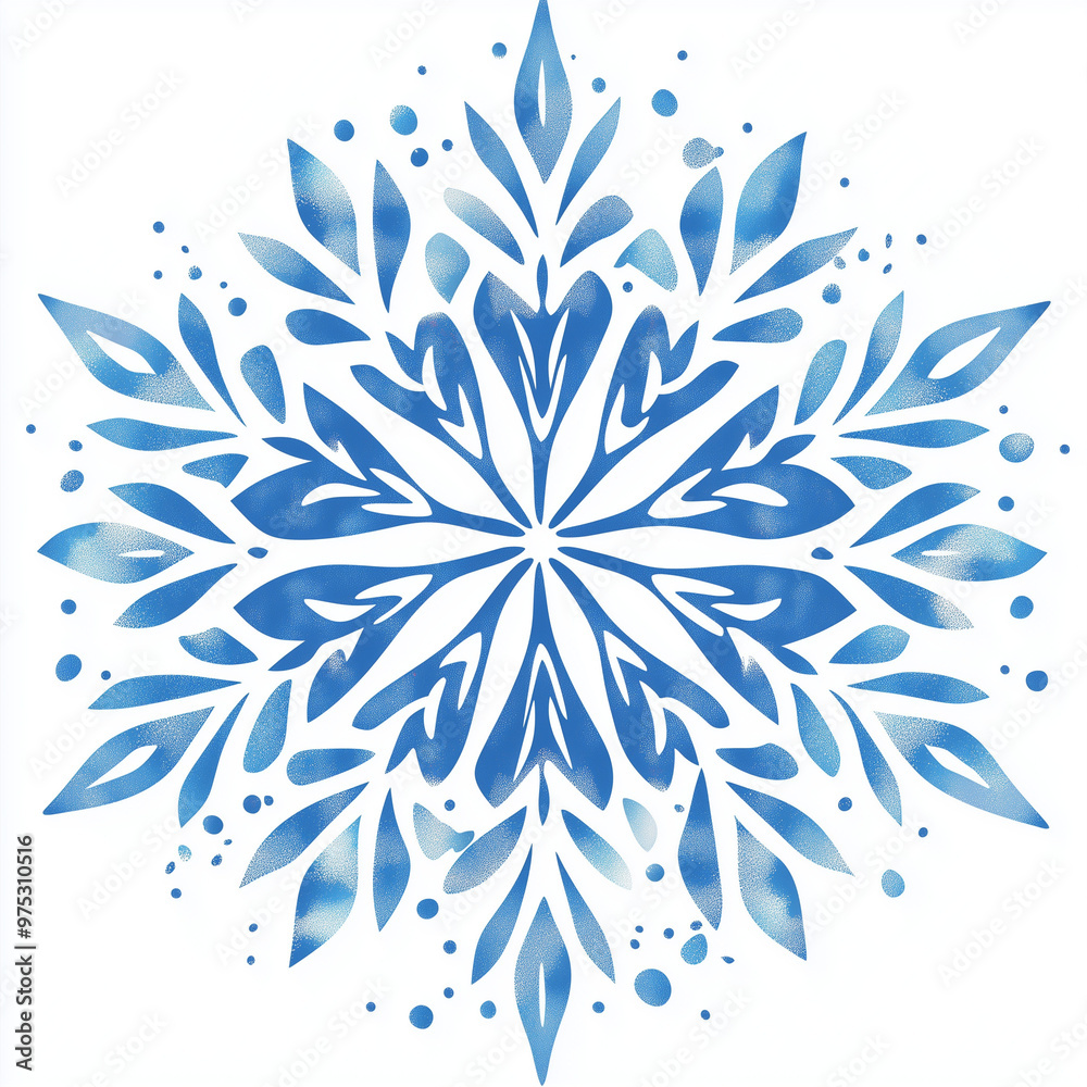 Gliding Snowflake Stencil: Delicate Vector Illustration with Winter Theme Gliding Snowflake Stencil: Delicate Vector Illustration with Winter Theme