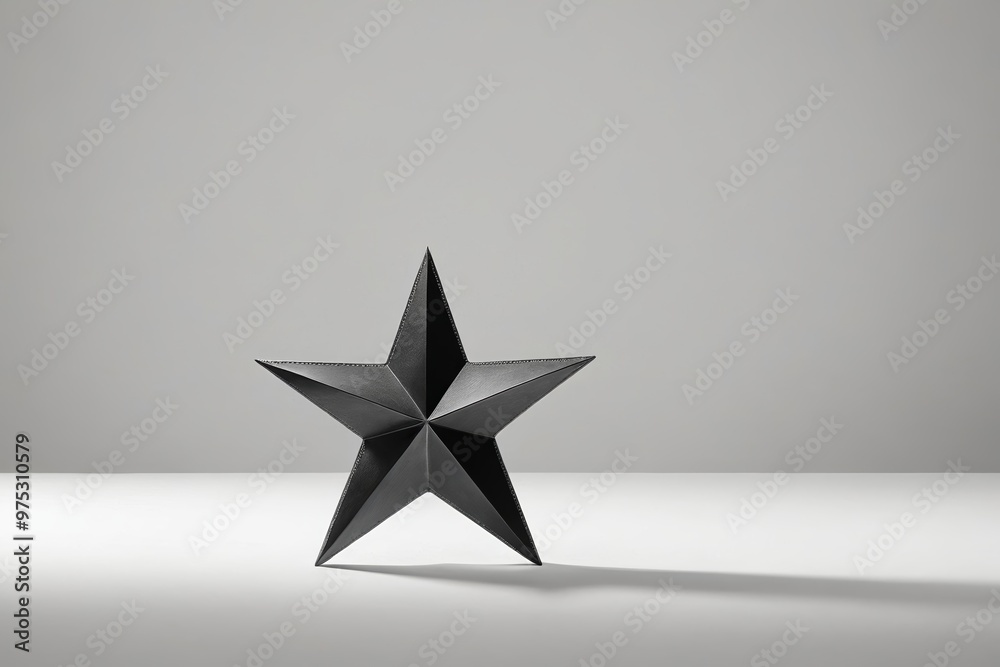 a black star on a white surface a black star on a white surface