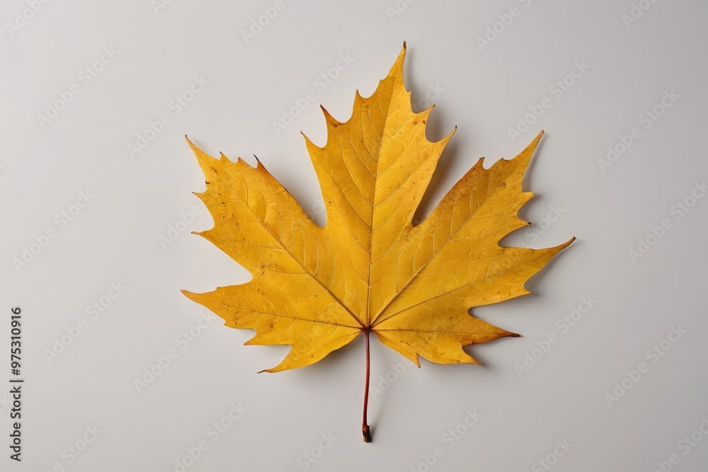 a single yellow maple leaf on a white background a single yellow maple leaf on a white background
