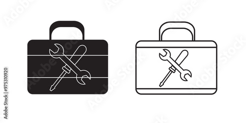 toolbox icon vector. toolbox icon vector symbol illustration. Modern simple vector icon for your design. toolbox icon vector