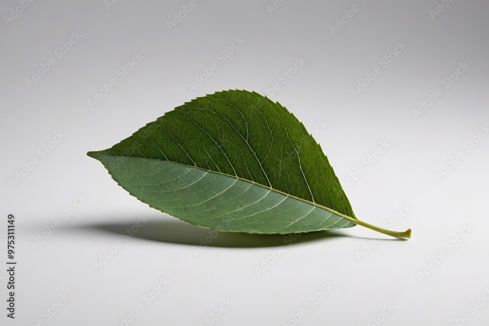 Obraz premium a leaf on a white background 