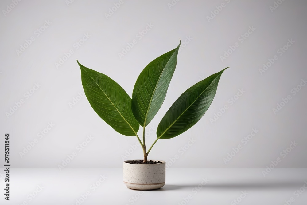 a plant in a pot with a white background a plant in a pot with a white background