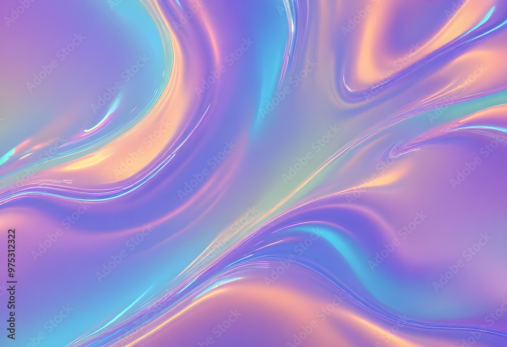 Fototapeta premium abstract liquid holographic wave background