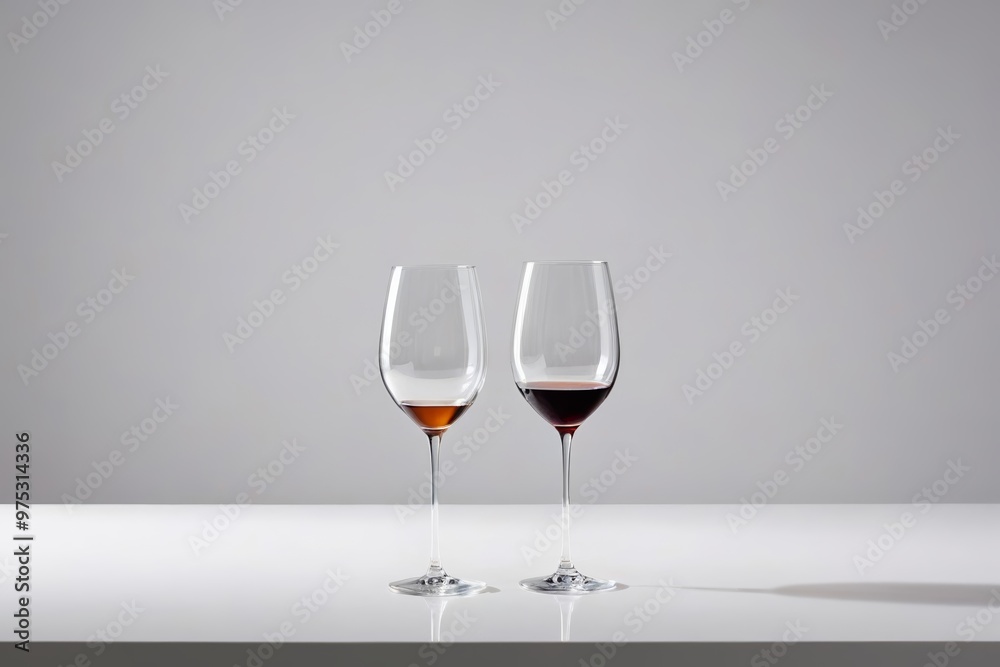 two glasses of wine on a table two glasses of wine on a table