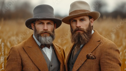 Two Men in Suits and Hats