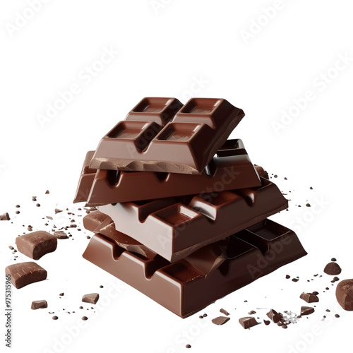 Stacked Dark Chocolate Bars
