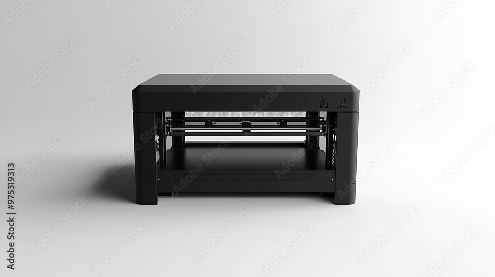 Simple Logo for 3D Impression Brand Featuring a 3D Printer. This logo design is clean and minimalistic with no background, incorporating a stylized image of a 3D printer to represent the brand's focus Simple Logo for 3D Impression Brand Featuring a 3D Printer. This logo design is clean and minimalistic with no background, incorporating a stylized image of a 3D printer to represent the brand's focus