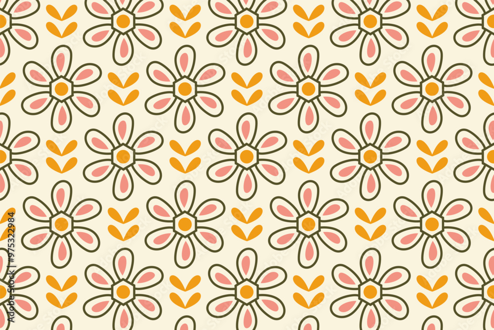 Fabric Prints' Beauty. Seamless Patterns with Mosaic Ornaments