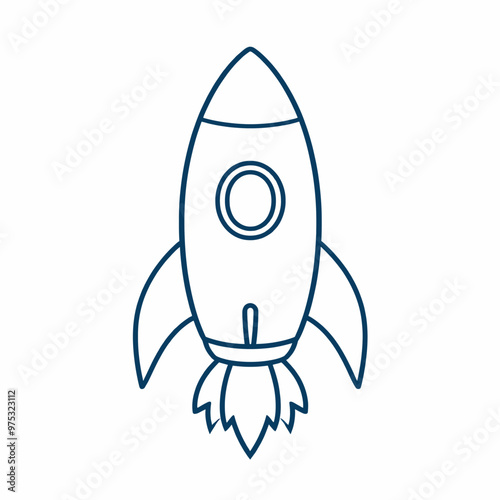 Simple Rocket Illustration  
