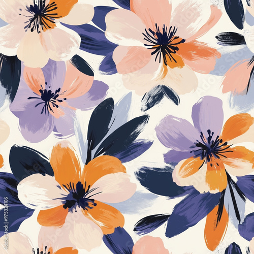 Blooming Flower Pattern Background Vector Illustration: A Canvas of Nature’s Charm