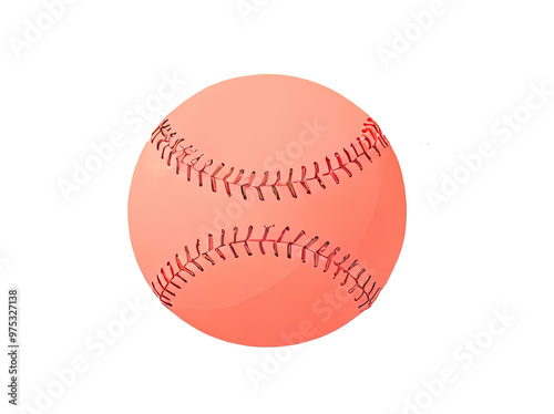 orange baseball, baseball, sports equipment isolated on white background,isolated,isolate,white background,no background photo