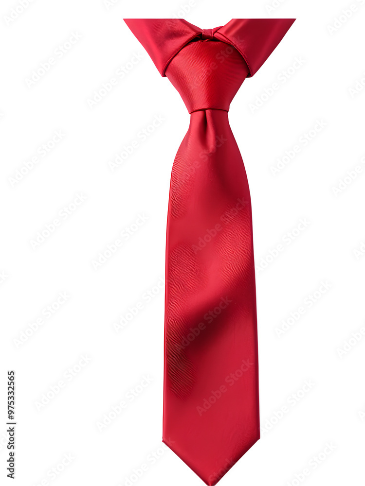 Red necktie isolated on transparent background.
Red necktie isolated on transparent background.