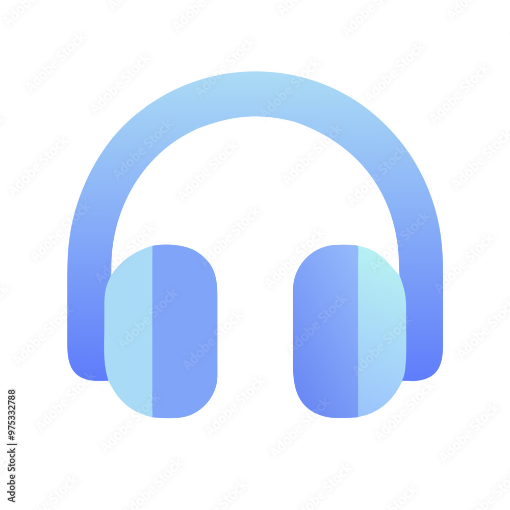 light blue headphones icon light blue headphones icon
