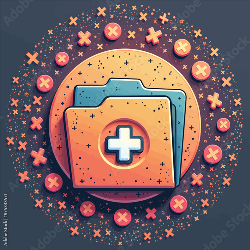 Abstract Medical Folder Icon