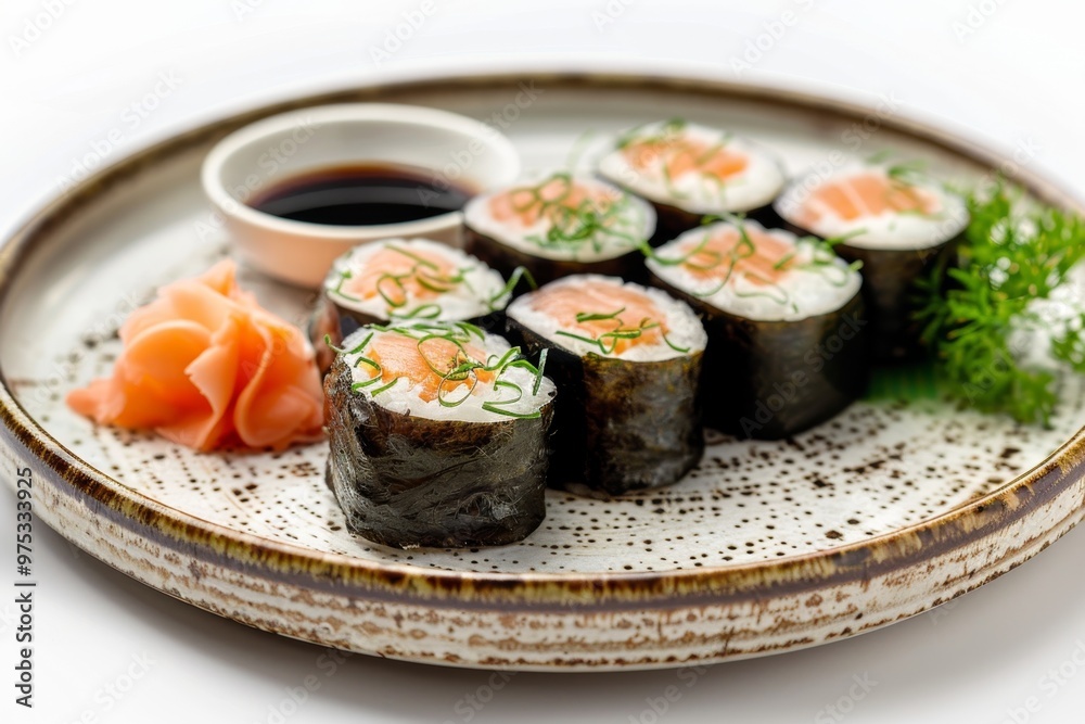 sushi on a plate sushi on a plate