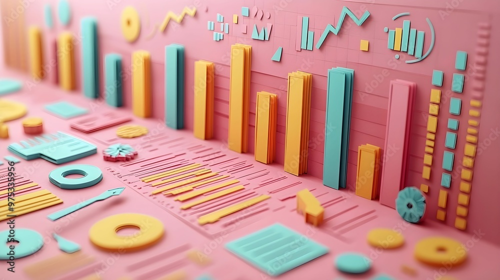 An illustration of a business concept in a papercut style, featuring vibrant and well-designed colors. The layered textures and clean lines bring a modern, creative touch to the overall visual appeal.