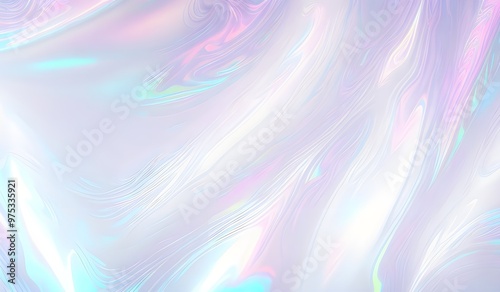 Holographic background seamless trendy iridescent light foil texture. Soft holographic pastel unicorn marble background pattern. Modern pearlescent blurry abstract swirl illustration.	
