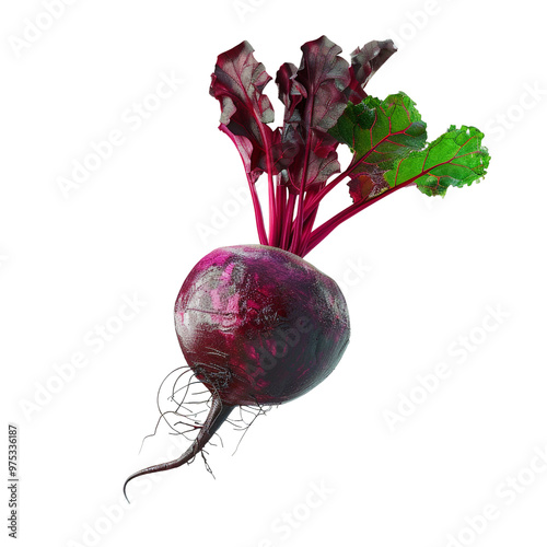 Vibrant Beetroot with Green Leaves