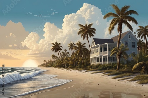 Hurricane Debby moved to Florida Vector photo