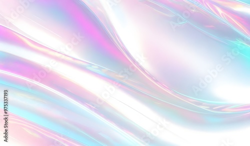 Holographic background seamless trendy iridescent light foil texture. Soft holographic pastel unicorn marble background pattern. Modern pearlescent blurry abstract swirl illustration. 