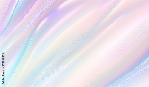 Holographic background seamless trendy iridescent light foil texture. Soft holographic pastel unicorn marble background pattern. Modern pearlescent blurry abstract swirl illustration. 