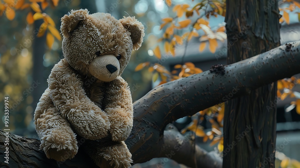 soft toy bear sitting on a tree bear sits on a tree soft toy bear sitting on a tree bear sits on a tree