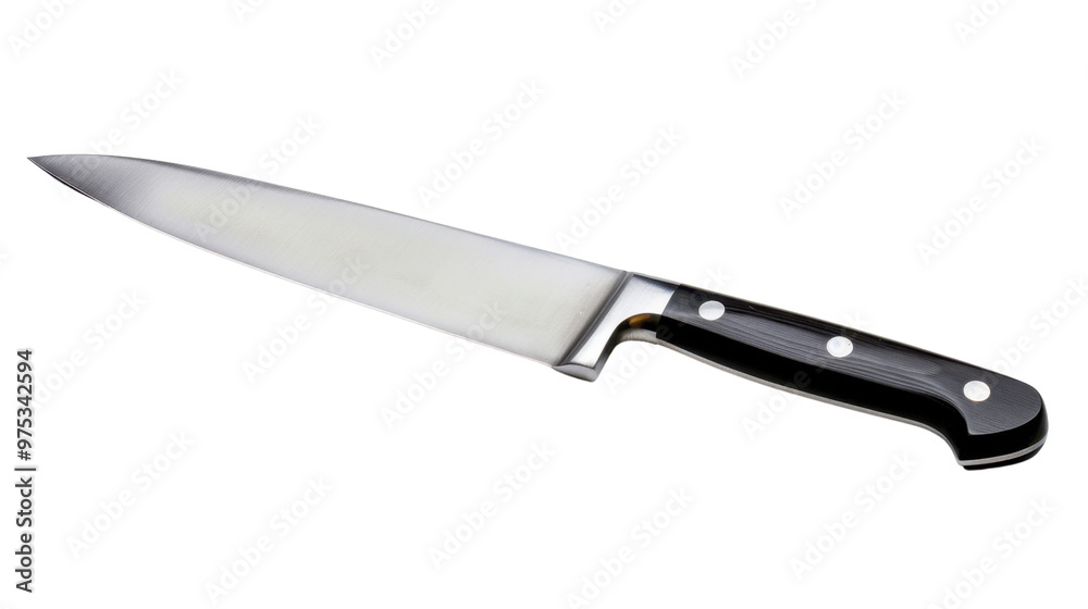 Sharp kitchen knife on transparent background Sharp kitchen knife on transparent background