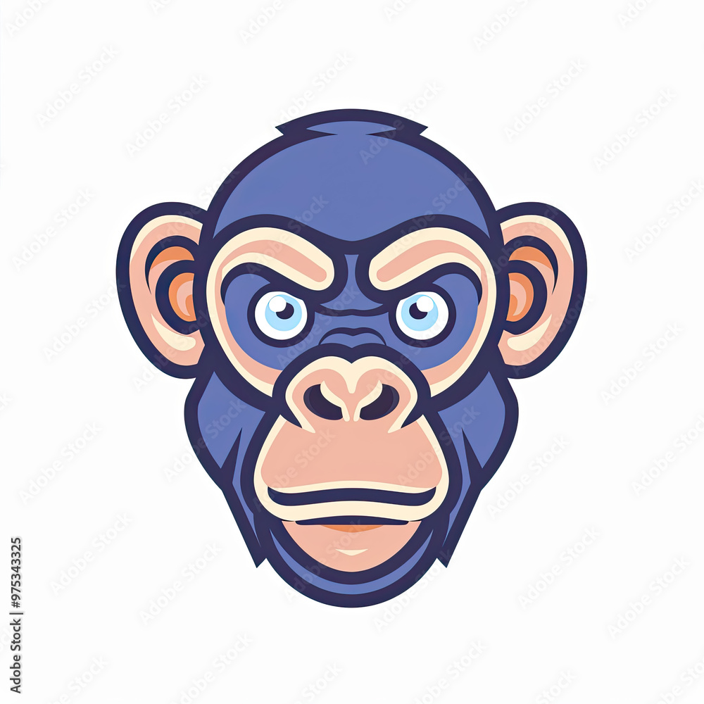 Monkey head mascot Monkey head mascot