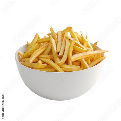 Bowl of Golden French Fries photo