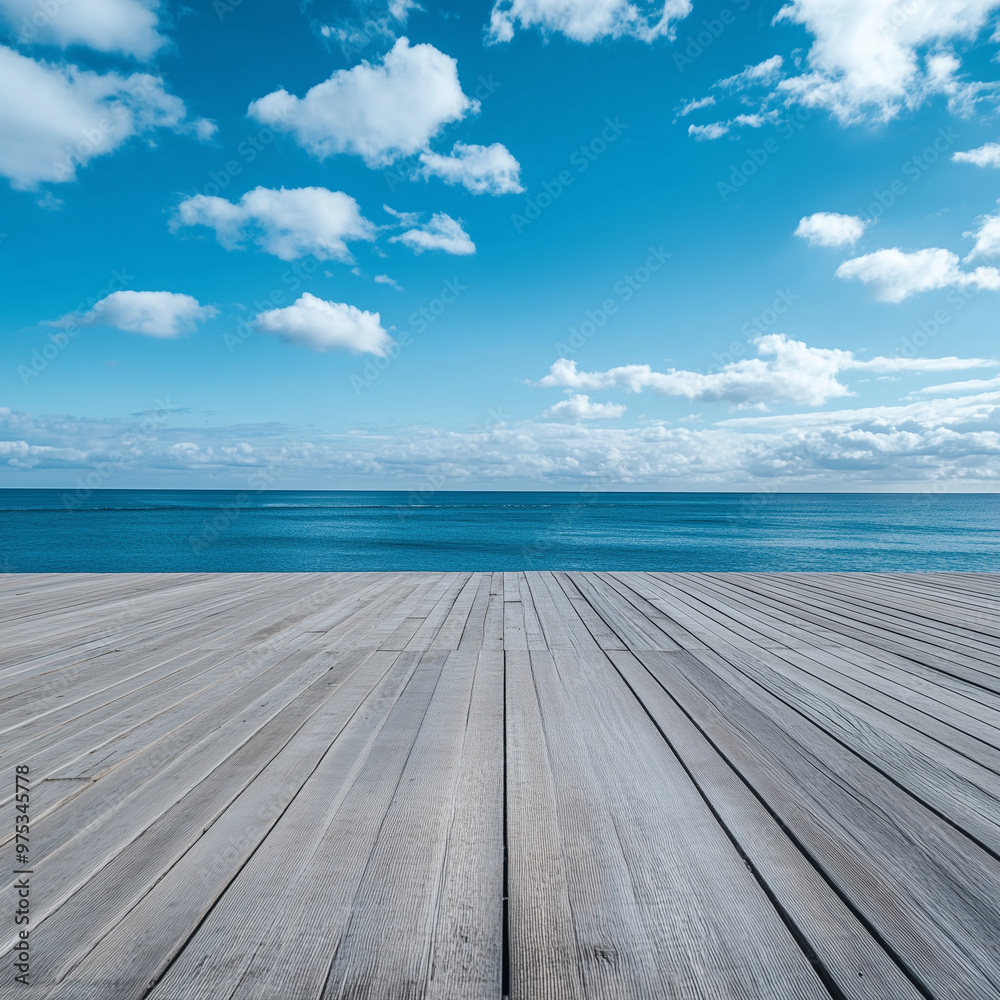 Expansive Empty Boardwalk with Ocean Views: A Serene Backdrop for Every Occasion Expansive Empty Boardwalk with Ocean Views: A Serene Backdrop for Every Occasion