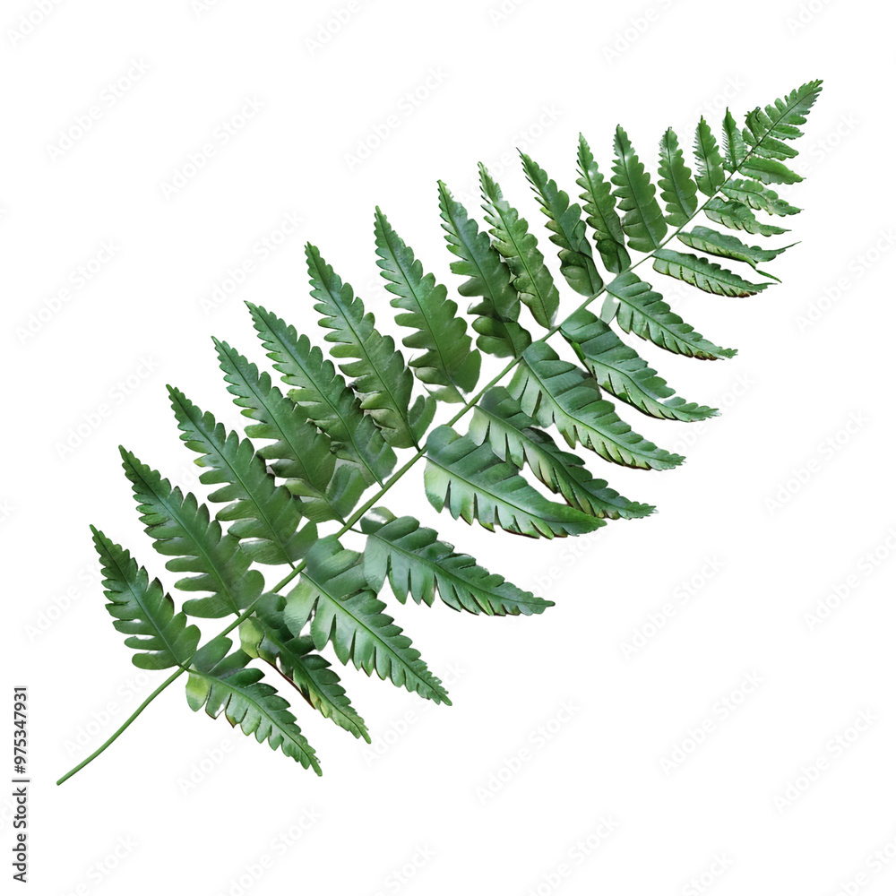 Fern Branch Isolated on Black Background Fern Branch Isolated on Black Background