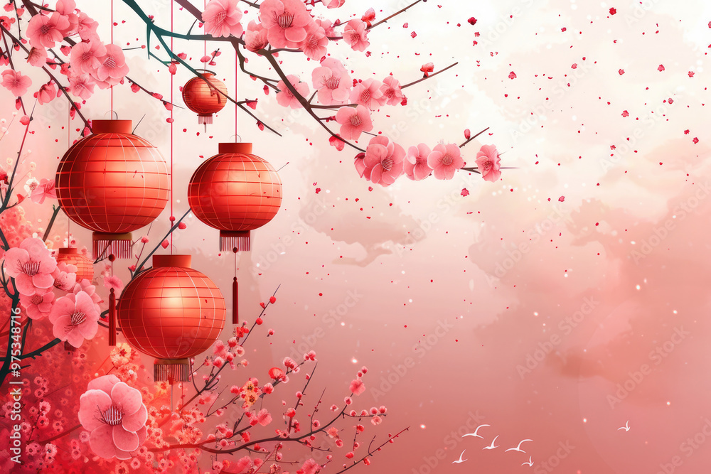 Fototapeta premium Chinese New Year Illustration Background