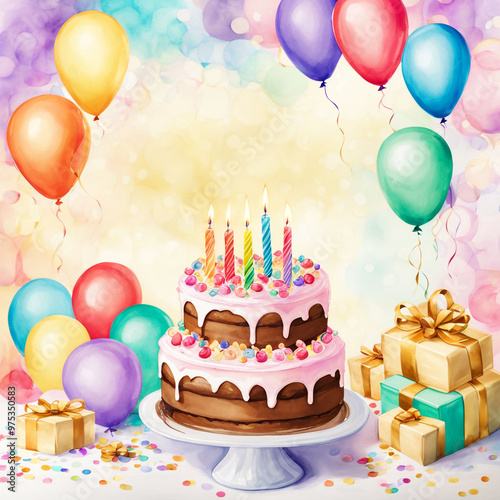 Birthday or anniversary celebration background 