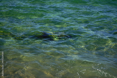 green water and waves
