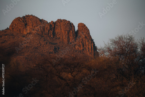 sunset in the mountains photo