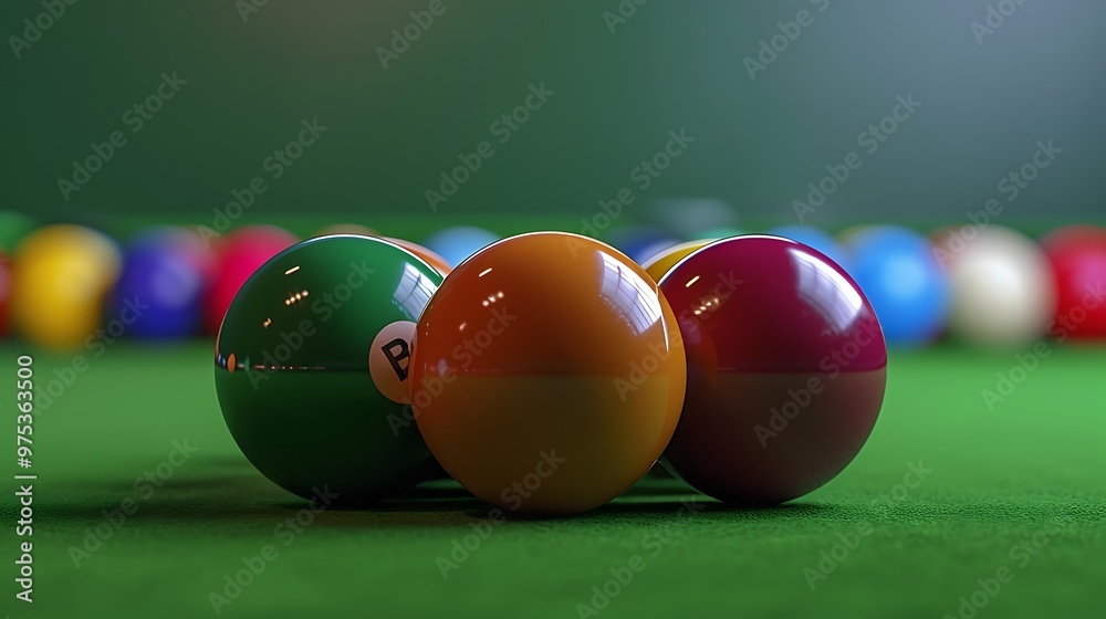 There is snooker ball which has variation multi colored some has a stripes on the ball There is snooker ball which has variation multi colored some has a stripes on the ball
