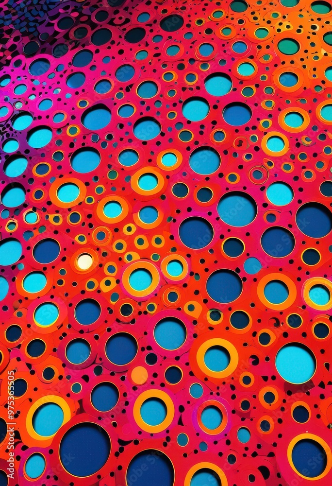 vibrant halftone pattern designs featuring bright colors dynamic shapes bold backdrops, texture, graphic, artwork, modern, visual, style, composition, contrast