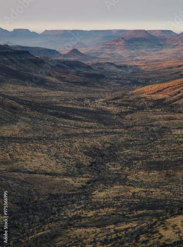 sunset over the mountains photo