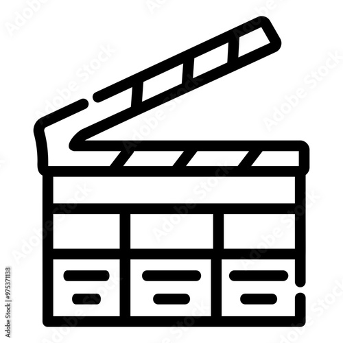 clapperboard Line Icon