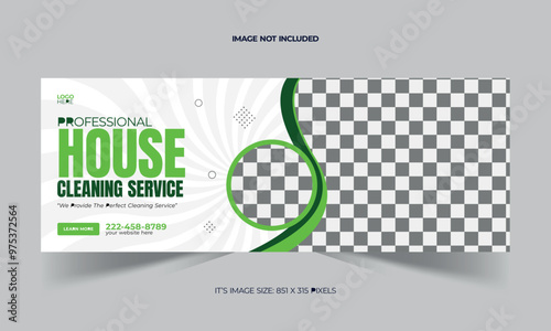 Professional Home Cleaning Service Facebook Cover Template