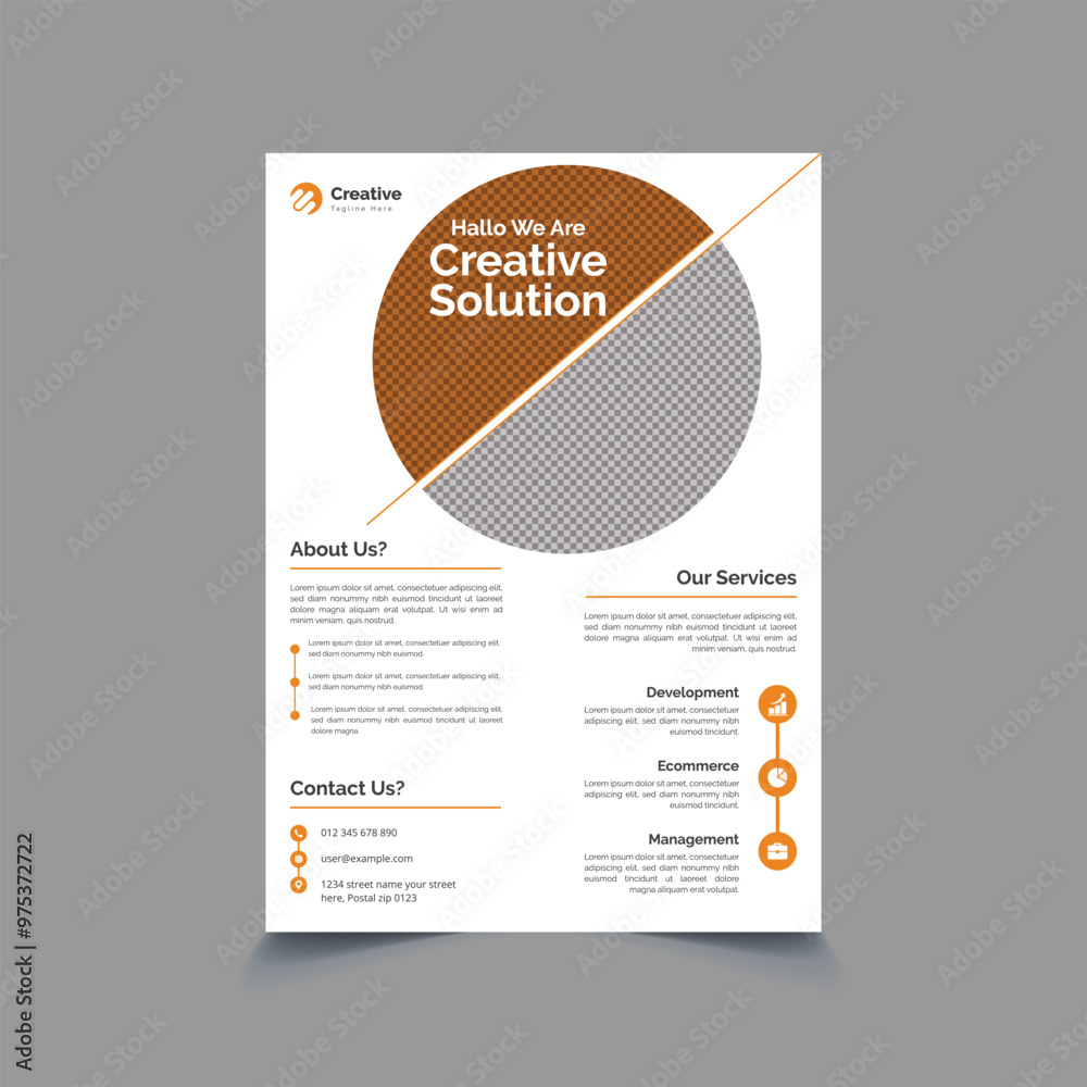 Fototapeta premium Corporate Flyer Design Template